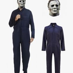 Micheal Myers Large Navy Blue Jumpsuit Scary Halloween Costume