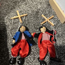 Pirate Marionette Puppet String Wood 