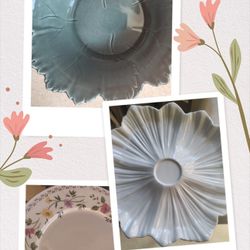 VINTAGE CERAMIC SERVING PLATTERS 
