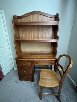 Wooden Desk & Chair