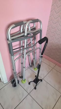 FREE - 2 walkers plus cane