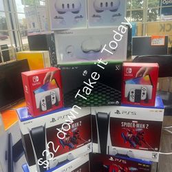 Ps5 Xbox X Nintendo Switch Meta Quest3 New Sealed No Credit Needed Pay Down Only
