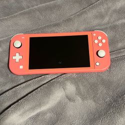 Switch Lite Pink With Case