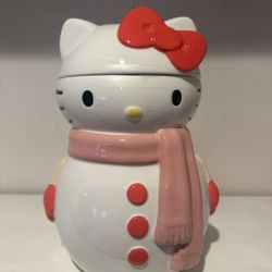 Hello kitty Snowman Cookie Jar
