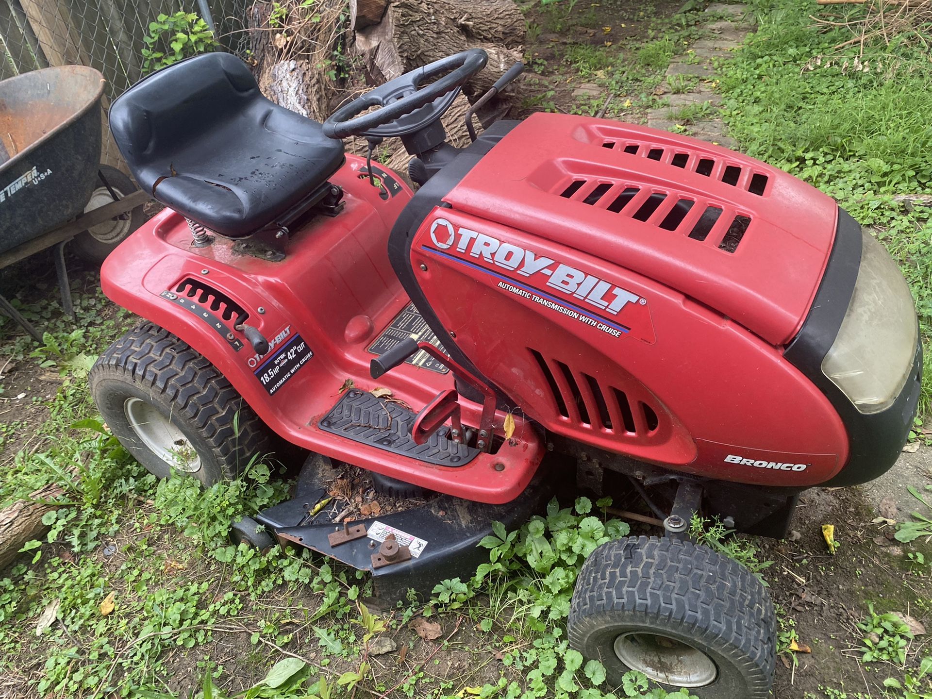 Troy built riding lawn mower