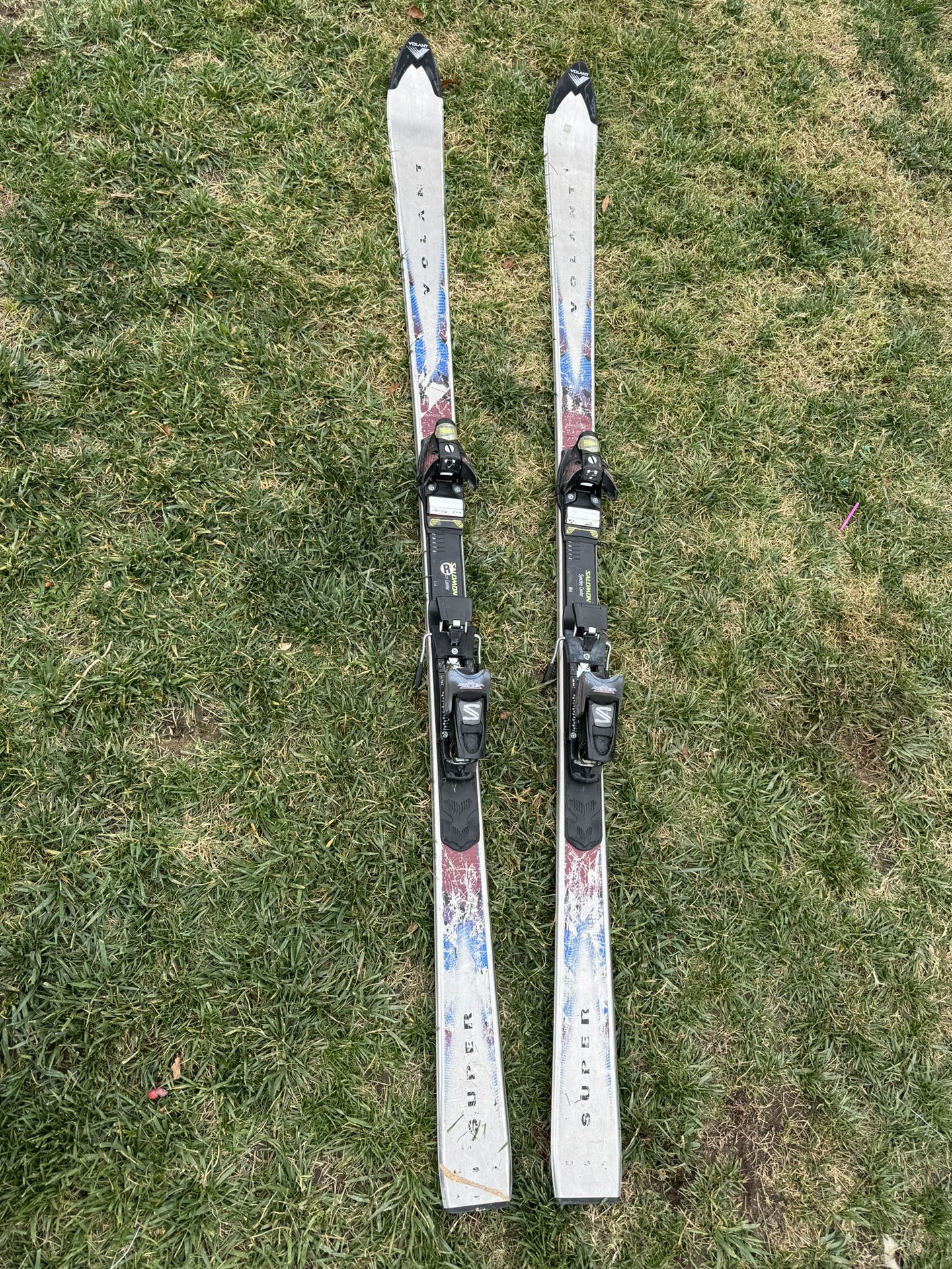 Super Volant Metal Skis With Salomon Bindings 