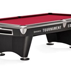 Brunswick Gold Crown VI Tournament 9' Matte Black Pool Table 