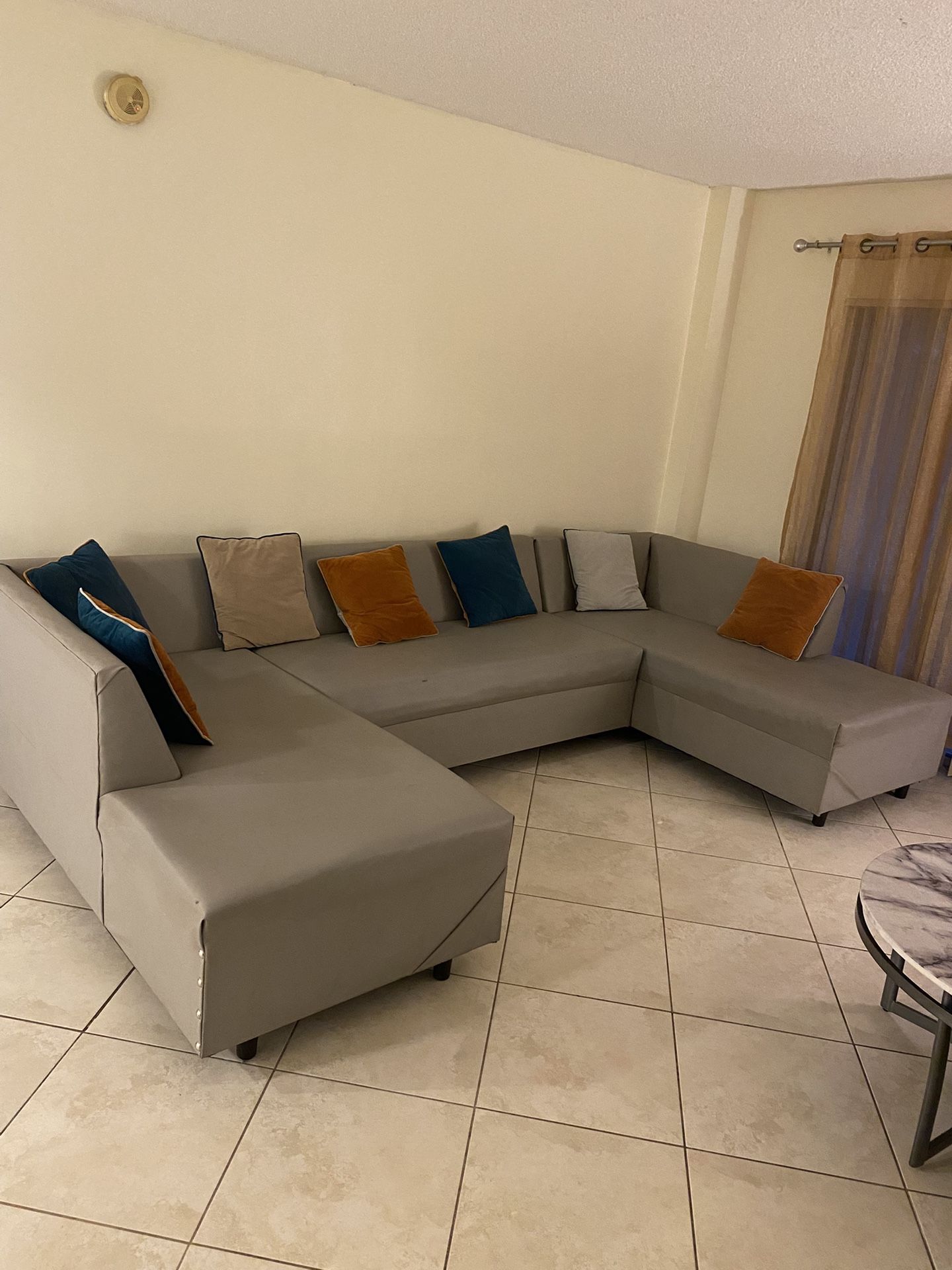 Vinyl Sectional Couch