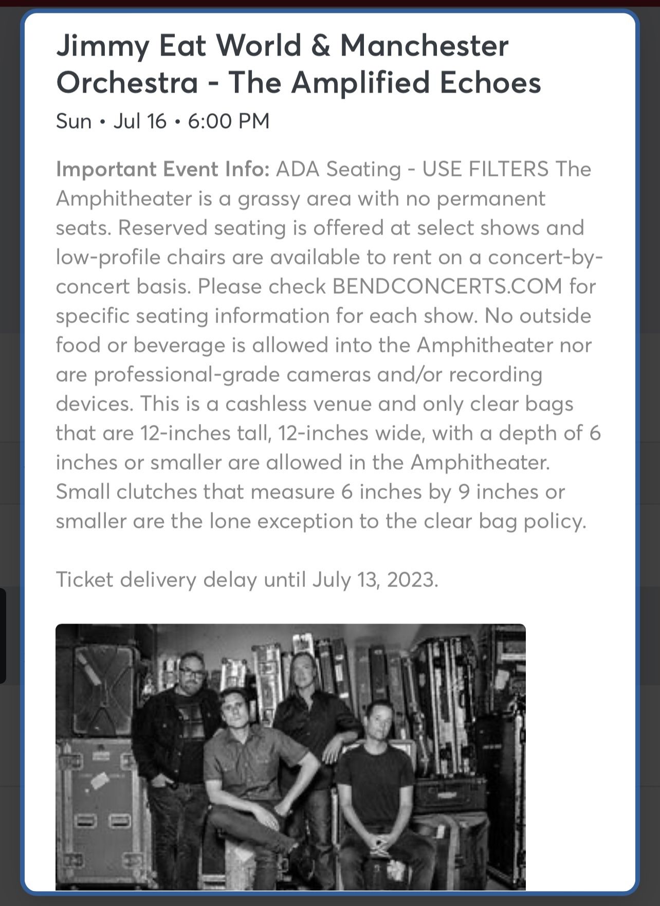Jimmy Eat World Concert (Bend, OR)