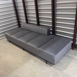 New Large modular daybed sofa without armrests in minimalist style, color graphite gray 110x37in