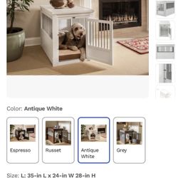 White Dog Crate 