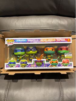 Funko Pop!  Teenage Mutant Ninja Turtles Mutant Mayhem 4 Pack  Amazon Ex Glows