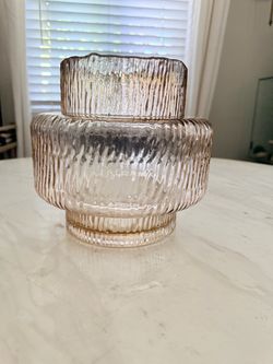 Ribbed Glass Vase