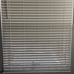 2 -White Cordless  Blinds for Windows with 2 in. Slats