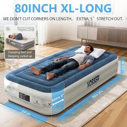  Vosser Twin Air Mattress With Bed Sheet Set