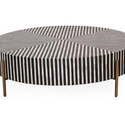 BRAND NEW 
Moe's Home Collection Chamaeu 48" Round Iron/Resin Coffee Table in Multi-Color