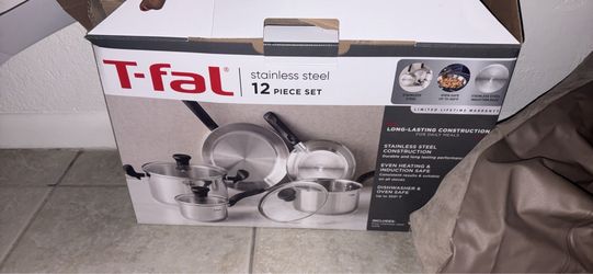 12 pc stainless steel pots and pan set
