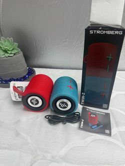 Stromberg Twin-2 Bluetooth Speakers Set of 2 Magnetic Stackable 10W - New (32)