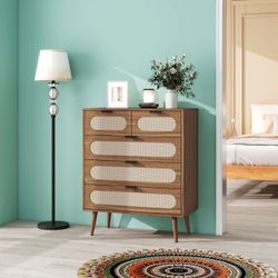 5 Drawer Cabinet, Accent Storage Cabinet, Suitable for Living Room, Bedroom, Dining Room, Study