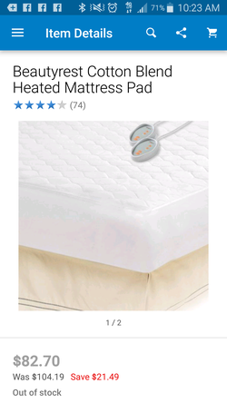 Queen size heated mattress pad