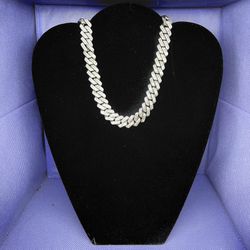 Iced Out Cubic Zirconia 20" Chain Necklace laminated gold
