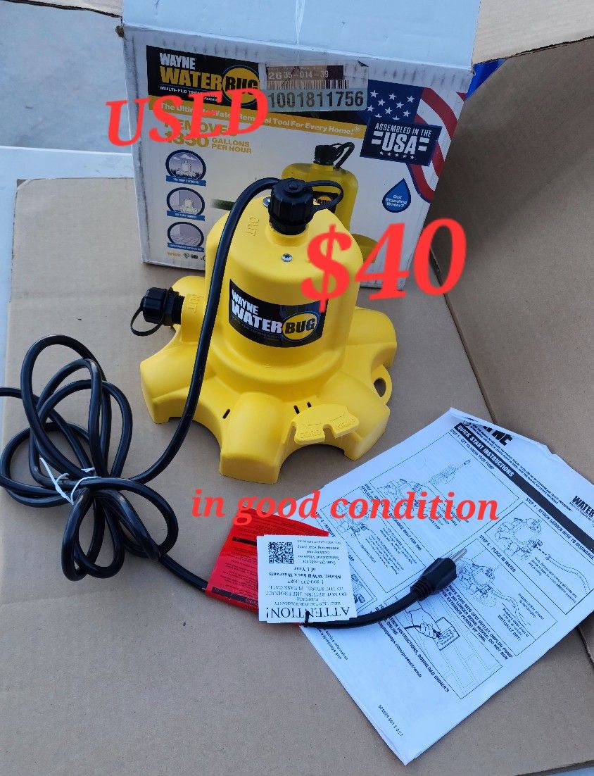 Wayne
1/6 HP WaterBUG Submersible Utility Pump