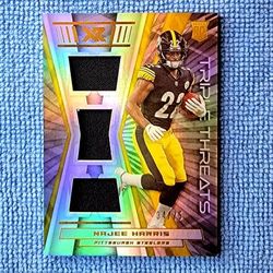 Najee Harris 2021 Rookie Panini XR Football 34/75  Triple Threats Patch Pittsburgh Steelers