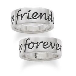 RETIRED James Avery “FRIENDS FOREVER” Band Ring Size 10 - Sterling Silver