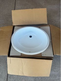 Kohler White Oval Drop In Bathroom Sink