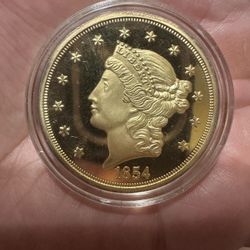 Replica 1854 $20 Liberty Head coin