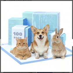 FluffyDream Training Pads for Dogs and Puppies, 13" x 18", 5-Layer Leak-Proof Design with Quick-Dry Surface, Extra Small Size, Blue (100 Pack)