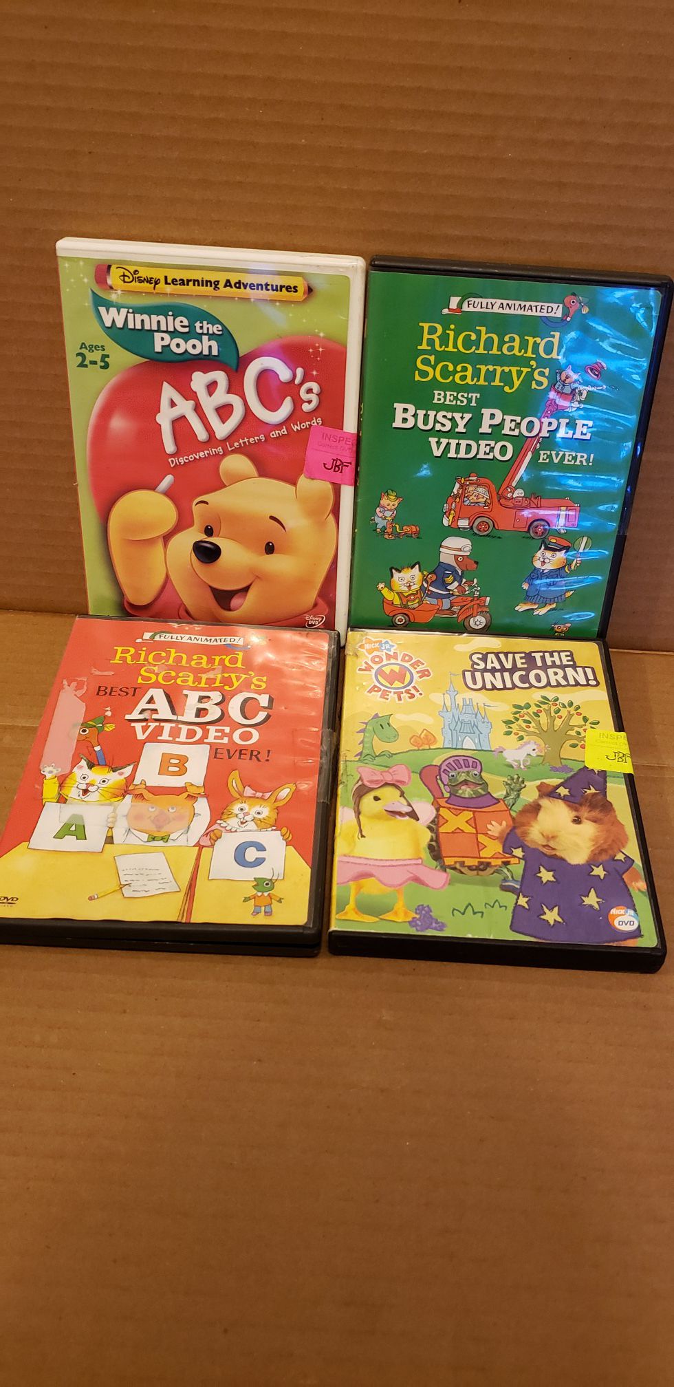 4 Kids DVDs - Ages 2 - 5
