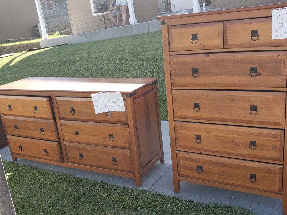 Two sets of dresser and coffee table