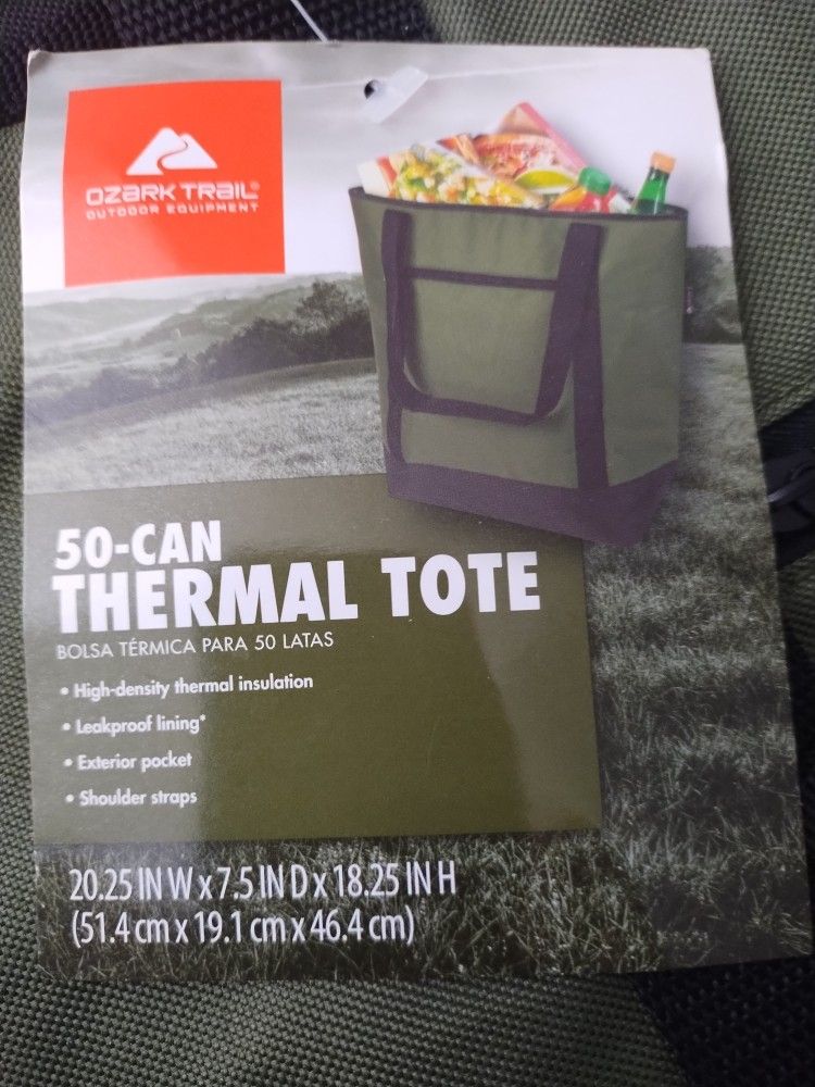 XL  Ozark Trail 50 We Can Insulated Thermal Tote Army Green