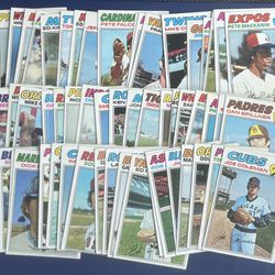 1977 Topps Baseball Card Lot No Duplicates