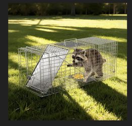 ZENY Live Animal Cage Trap 32" X 12.5" X 12" w/Iron Door Steel Cage Catch 