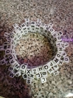 Kandi letter bracelet