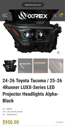 Toyota ALPHAREX HEADLIGHTS Tacoma and 4Runner