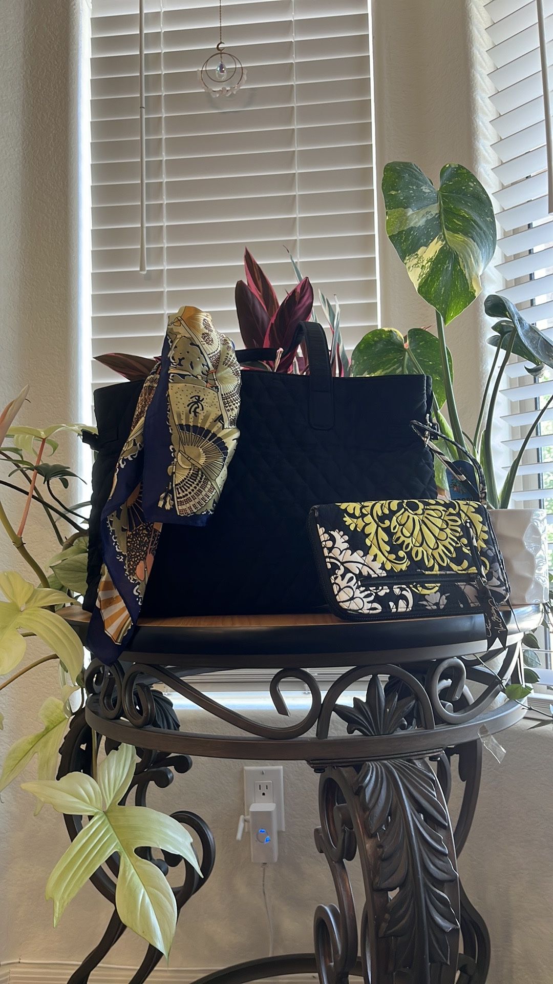 Vera Bradley Large Tote With Wallet & Twilly