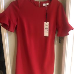 Red Calvin Klein Short Dress