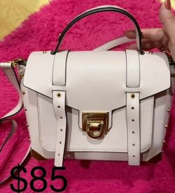 Michael Kors White Leather Satchel Handbag
