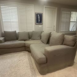 L Shaped Sectional With Extra Section For Bigger Room! 