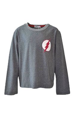 Lola + The Boys Flash Athletic Grey Sweater Size 2T BnIB