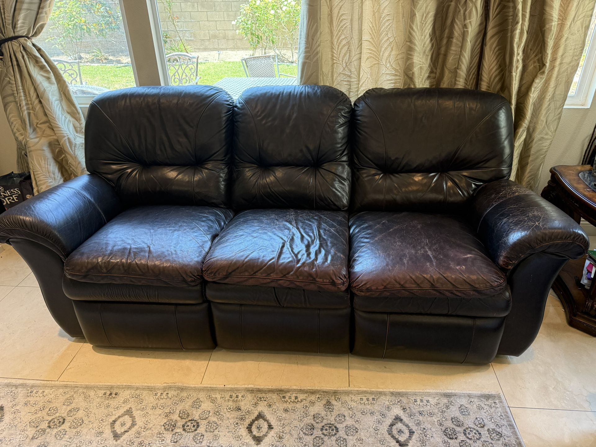 LaZboy 3 Seater Leather Recliner couches