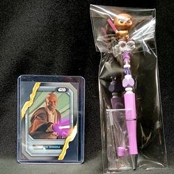 Beaded Pen And Trading Card 