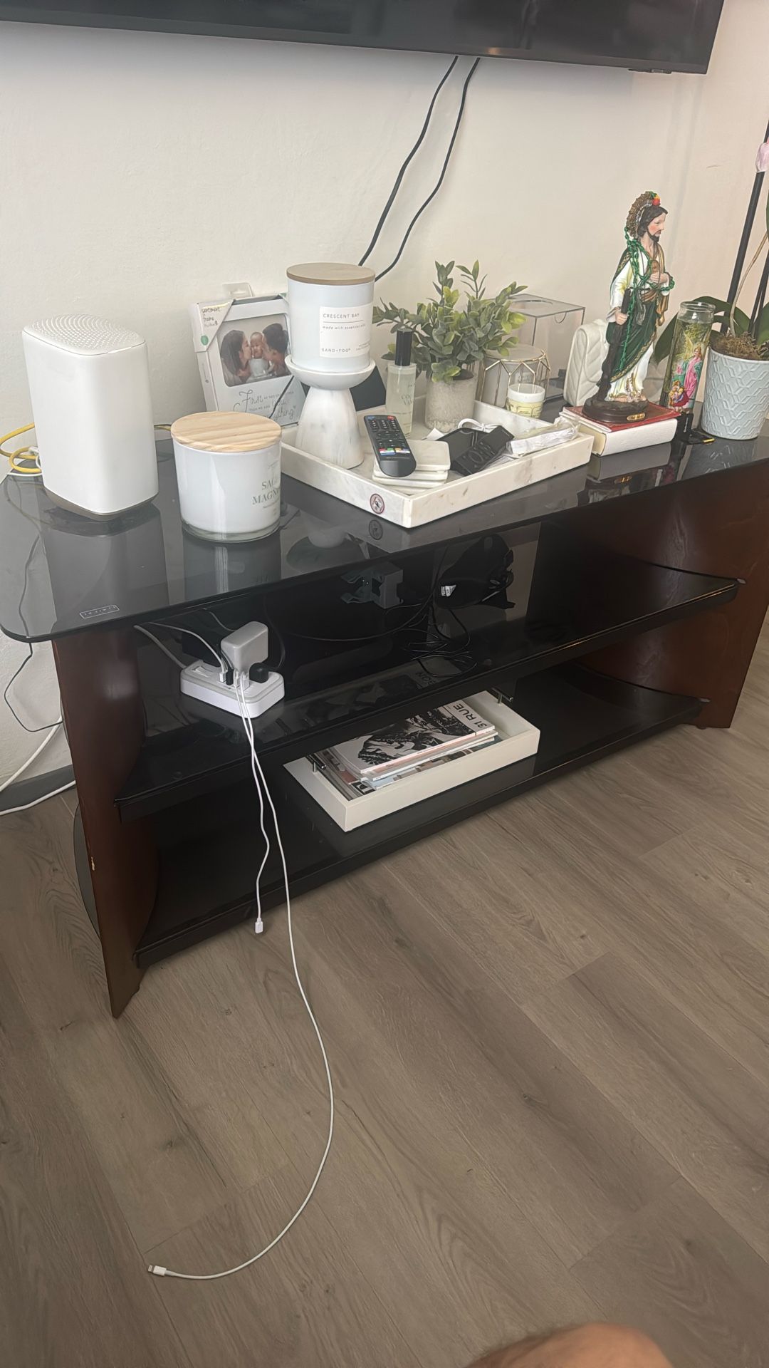 Free glass/wood tv stand