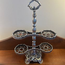 L & L WMC two tier epergne or bar caddy centerpiece