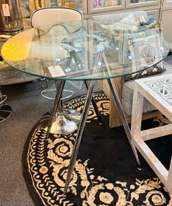 Glass & Chrome High Top Table - 20% OFF OFFER!!!