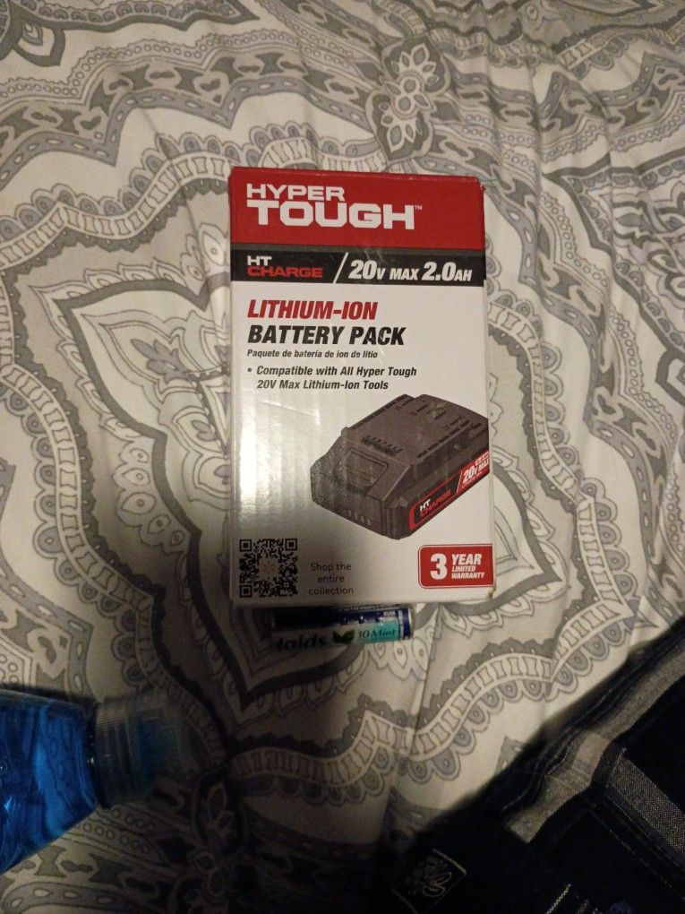 Battery Pack I Have 2 brand new Hyper Tough 20V Lithium Ion Battery Packs Still In The Box.$20 For One Or $35 For Both