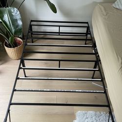 Twin Bed Frame With Metal Slats 